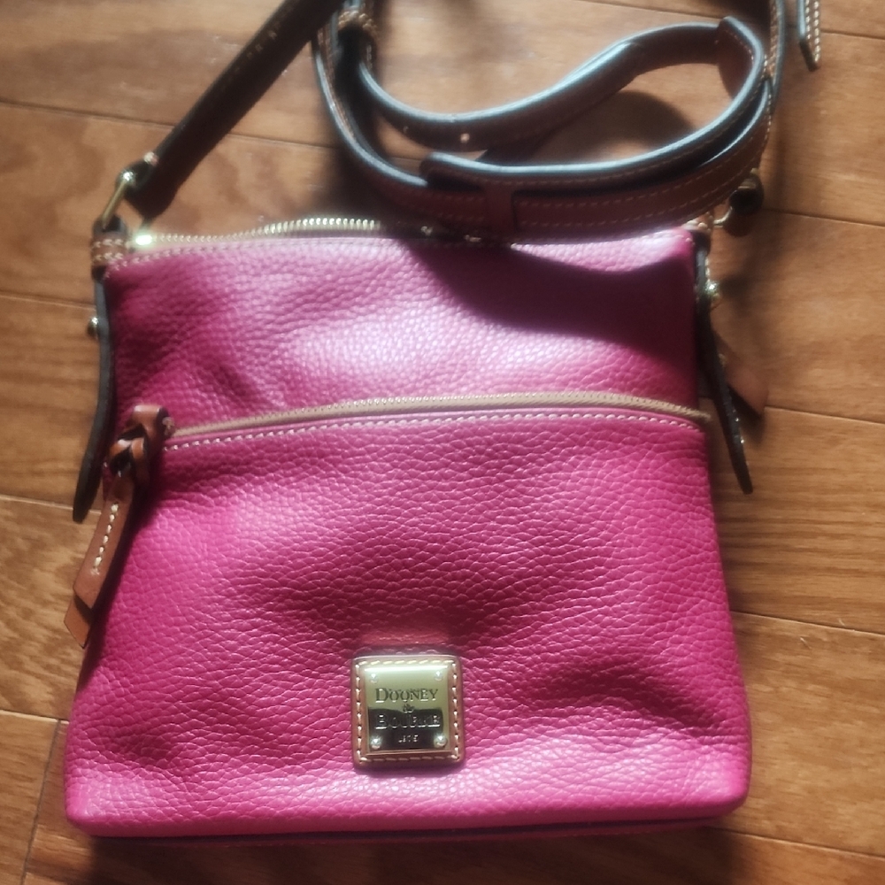 Dooney & Bourke Pink Pebbled Leather Crossbody Bag